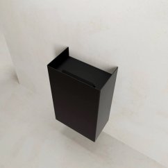 Nástěnný kovový odpadkový koš Riga černý