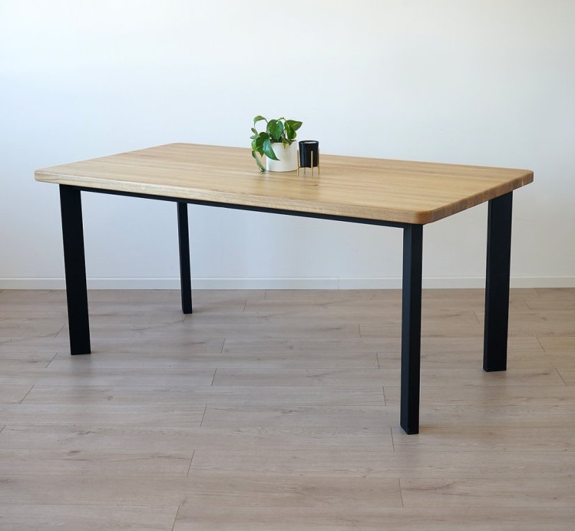 Jídelní stůl s masivní dubovou deskou Gloria - Rozměry stolové desky: 1800 x 900 mm