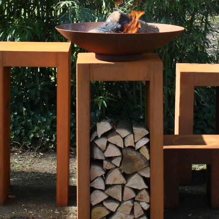Záhradné cortenové ohnisko - Veľkosť misy: Ø 600 x 140 mm