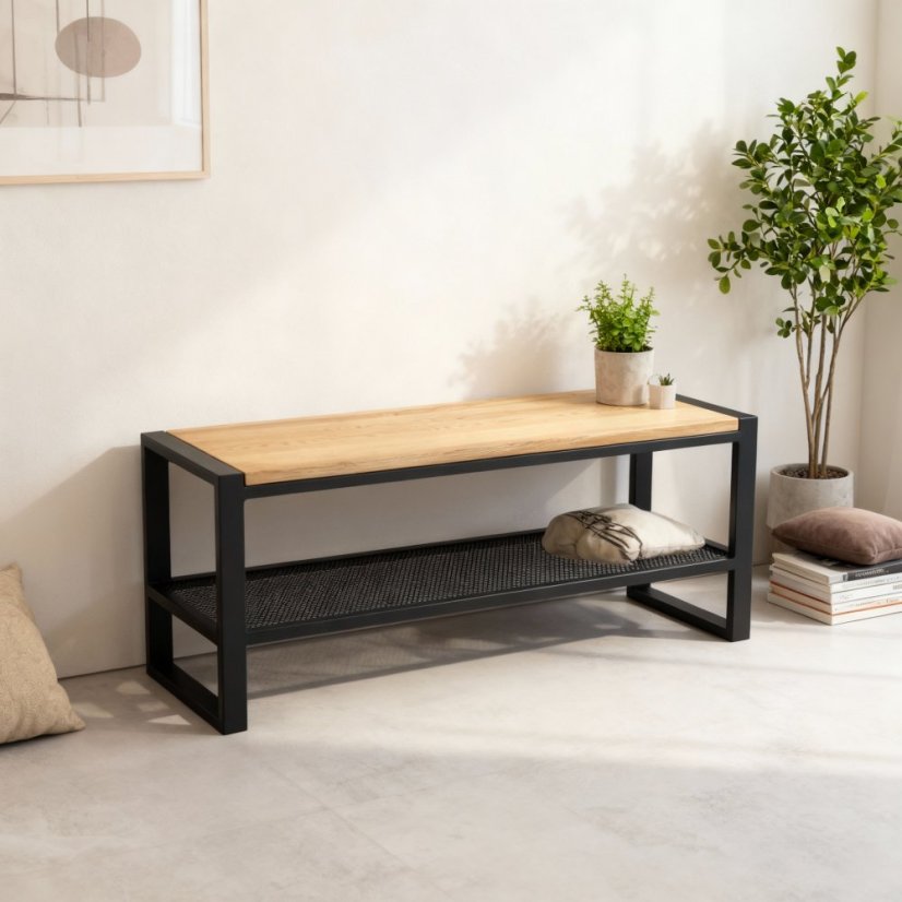 Botník Marino s masívnou dubovou doskou