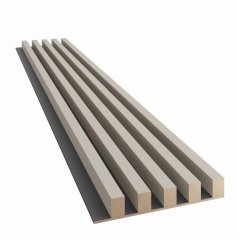 Akustický panel, podklad MDF deska, široká lamela, pískově béžový, 30x275 cm