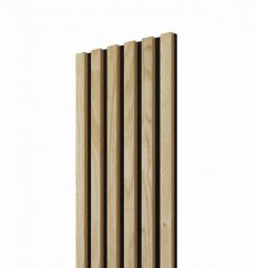 Akustický panel, dubová dýha, černý filc, 30x275 cm