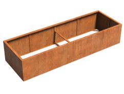 Cortenový vyvýšený záhon