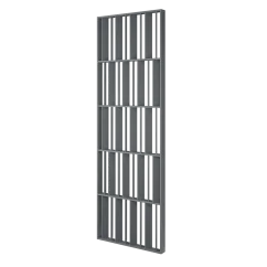 Lamelová dělící stěna Japandi, kompletní sada, výška a šířka dle výběru, grafit