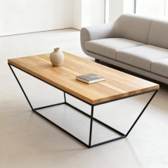 Konferenčný stolík Doke s masívnou dubovou doskou