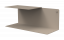 Nástenná kovová polica Porto pieskovo šedá - Veľkosť: S - ľavý variant