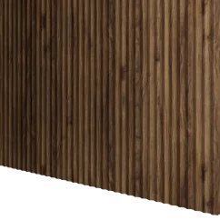 Designový panel s mikrolamelami, tvar Vik, ořech, 12x275 cm