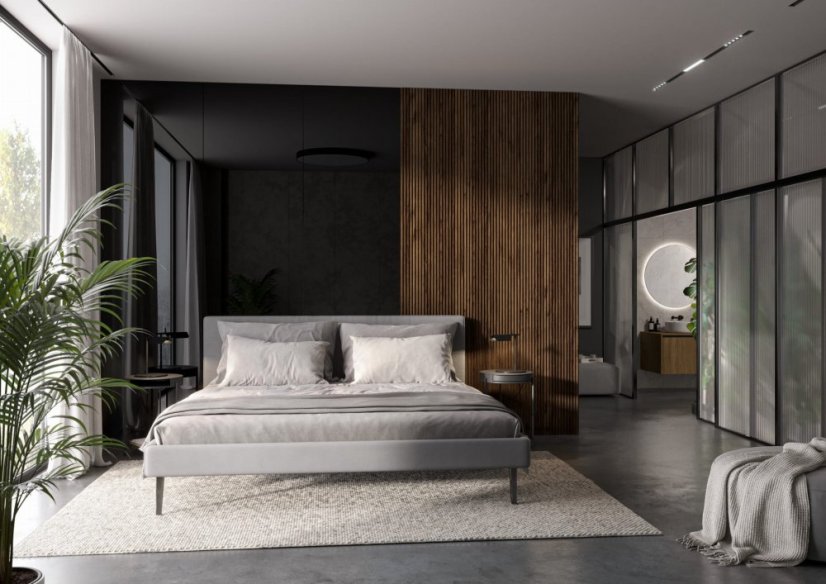 Designový panel s mikrolamelami, tvar Top, ořech, 12x275 cm