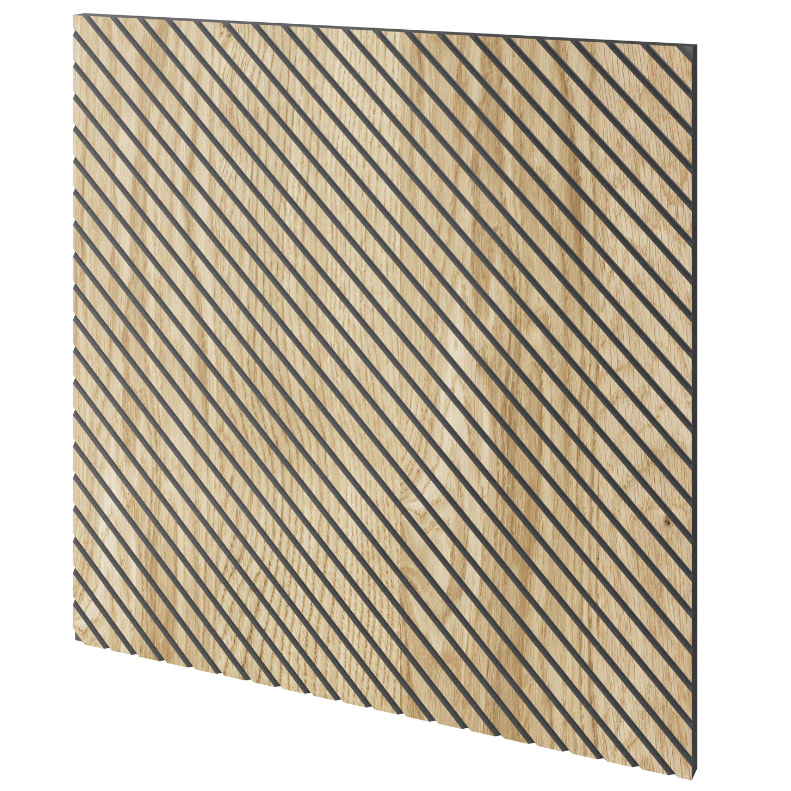 Designový obkladový panel s dubovou dýhou, vzor Brekka, 60x60 cm