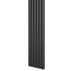 Designový panel s mikrolamelami, tvar Vag, černý mat, 12x275 cm