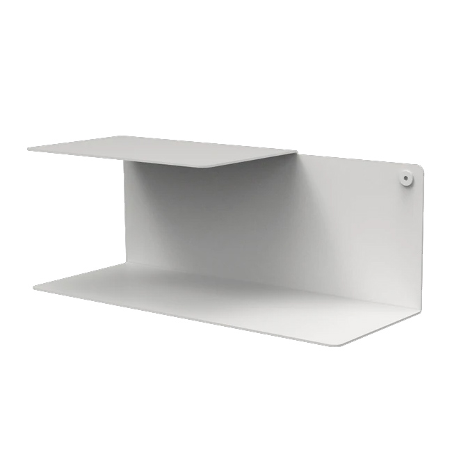 Nástenná kovová polica Porto biela - Veľkosť: M - pravý variant