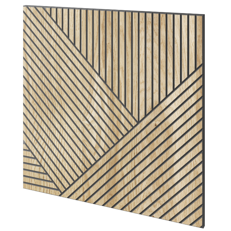 Designový obkladový panel s dubovou dýhou, vzor Granada, 60x60 cm