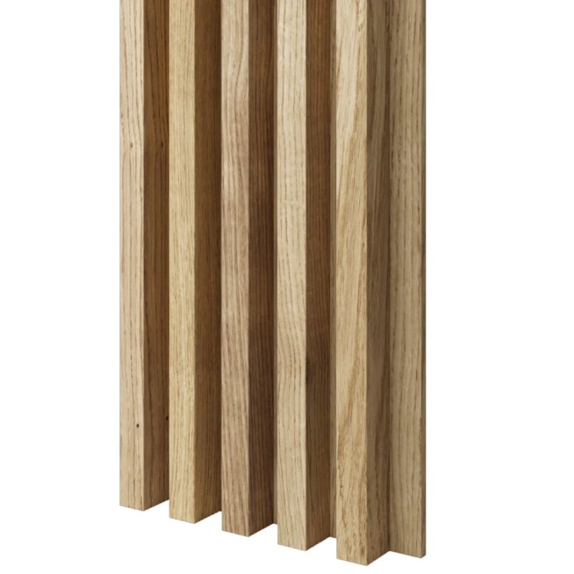 Akustický panel, podklad MDF deska, široká lamela, celý panel - dubová dýha, 30x275 cm