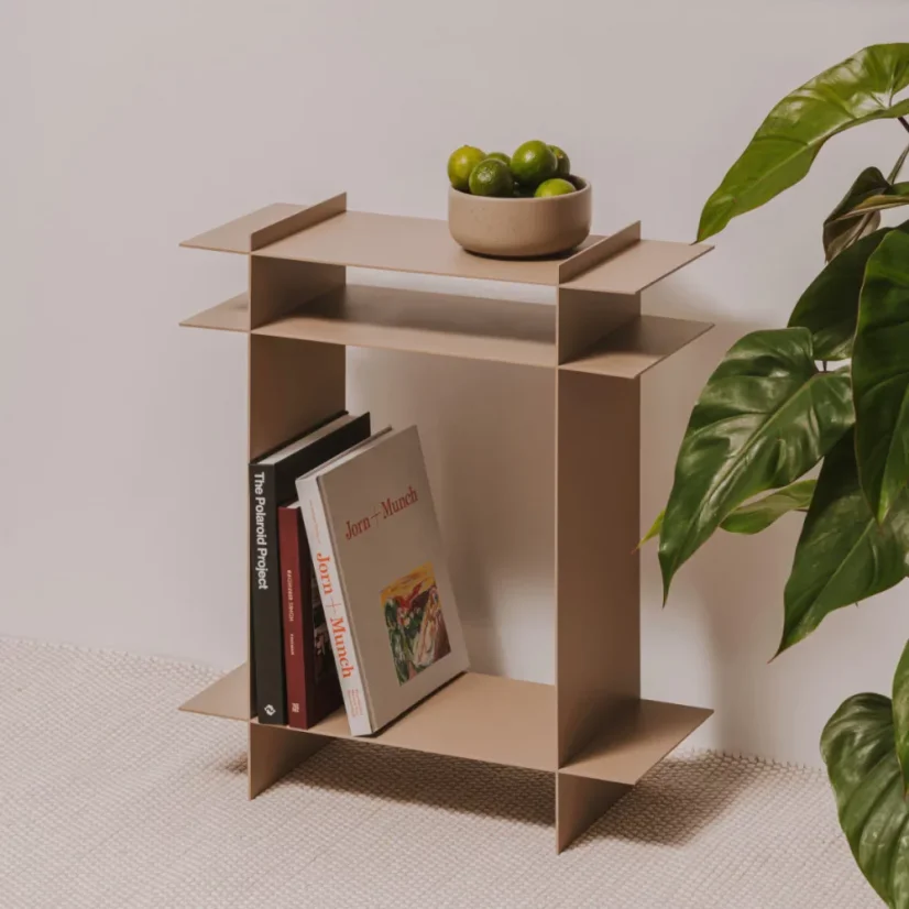 Kovový odkladací stolík Tokyo - Farba: Biela