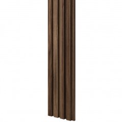 Designový obkladový panel s lamelami MINI, Ořech, 12,3 x 275 cm