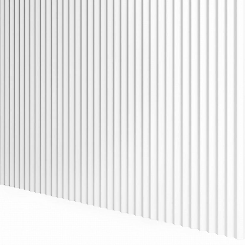Designový panel s mikrolamelami, tvar Top, bílý mat, 12x275 cm