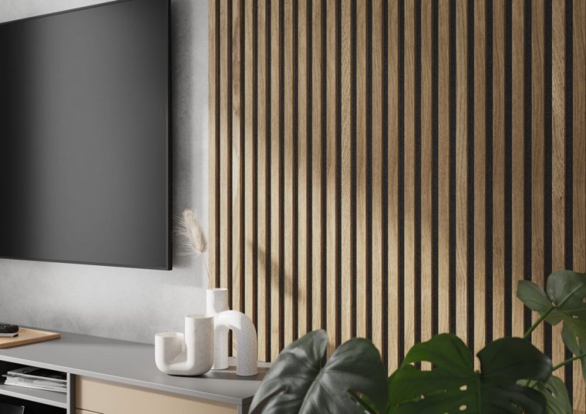 VZOREK, akustický panel, černý filc