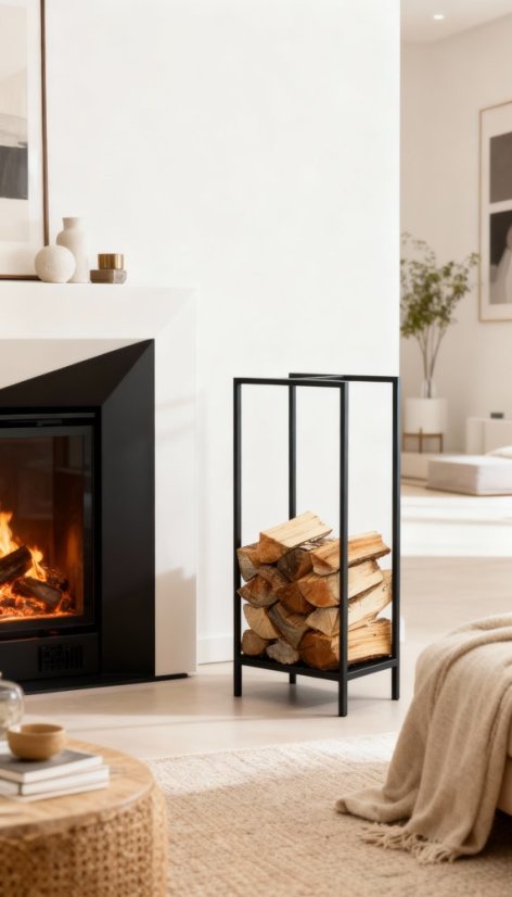 Kovový stojan na drevo Torcha