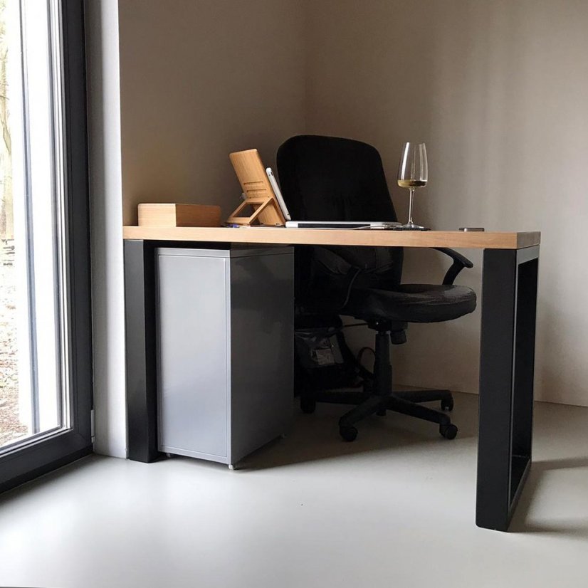 Sada kovových nôh "O" k jedálenskému stolu - Šírka: 900 mm