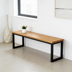 Lavica s masívnou dubovou doskou Genero