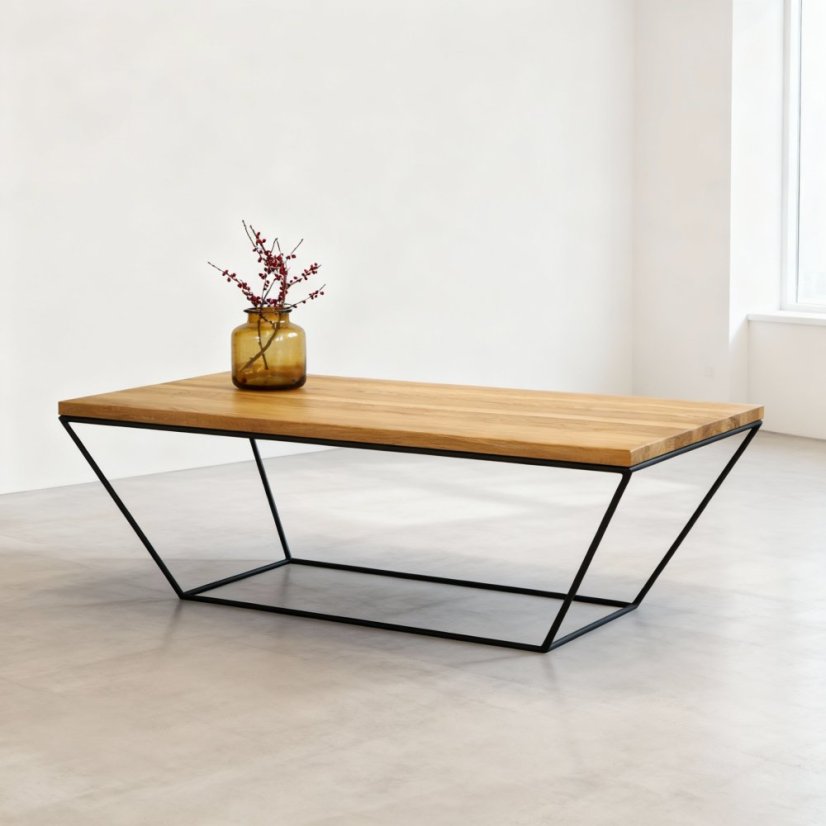 Konferenční stolek Doke s masivní dubovou deskou