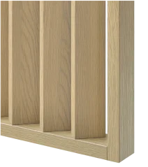 Lamelová dělící stěna, kompletní sada, výška, šířka a odstín dle výběru, lamely natočené o 45°