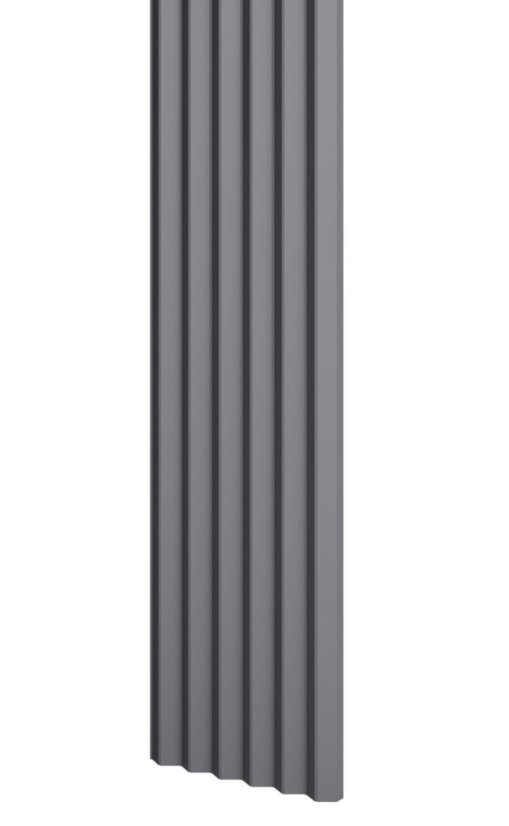 Designový panel s mikrolamelami, tvar Top, grafit, 12x275 cm