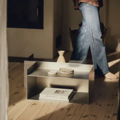 Konferenční stolek RAWW, přírodní hliník