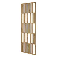 Lamelová dělící stěna Japandi, kompletní sada, výška a šířka dle výběru, Dub Wotan