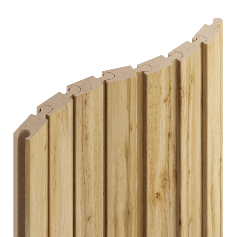 Obkladový panel PUZZLE pro zakřivené stěny, 4,6 x 275 cm, Dub Wotan