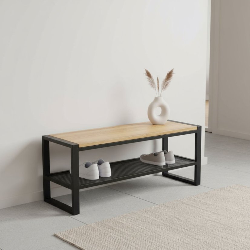 Botník Marino s masívnou dubovou doskou