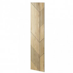 Designový obkladový panel s dubovou dýhou, vzor Helsinki, 60x275 cm