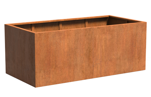 Cortenový květináč obdélníkový se dnem