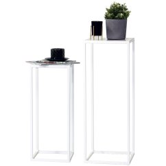 Sada odkládacích stolků Vasile / bílá