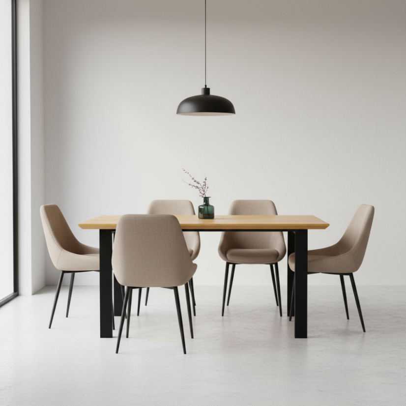 Jídelní stůl s masivní dubovou deskou Modena