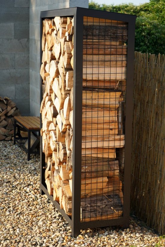 Designový kovový dřevník Block