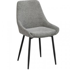 Světle šedá látková jídelní židle ROWICO SIERRA