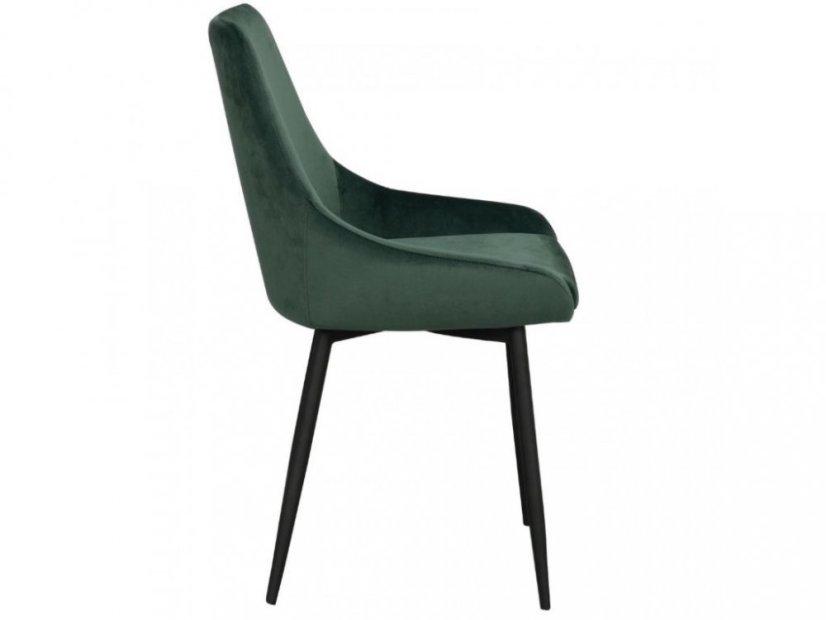Zelená sametová jídelní židle ROWICO SIERRA