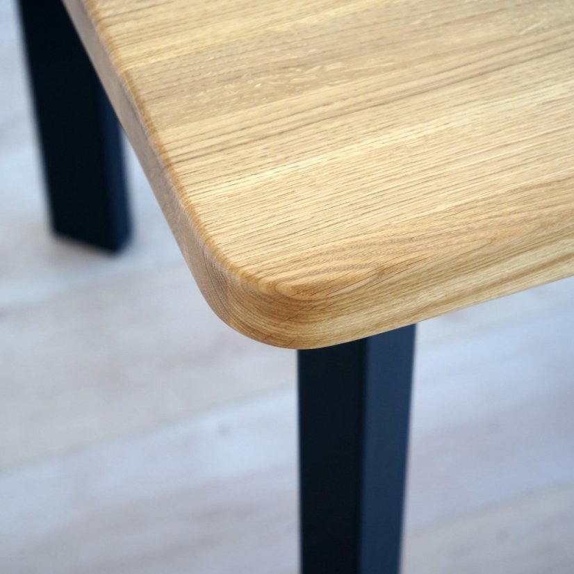 Jídelní stůl s masivní dubovou deskou Gloria - Rozměry stolové desky: 1800 x 900 mm