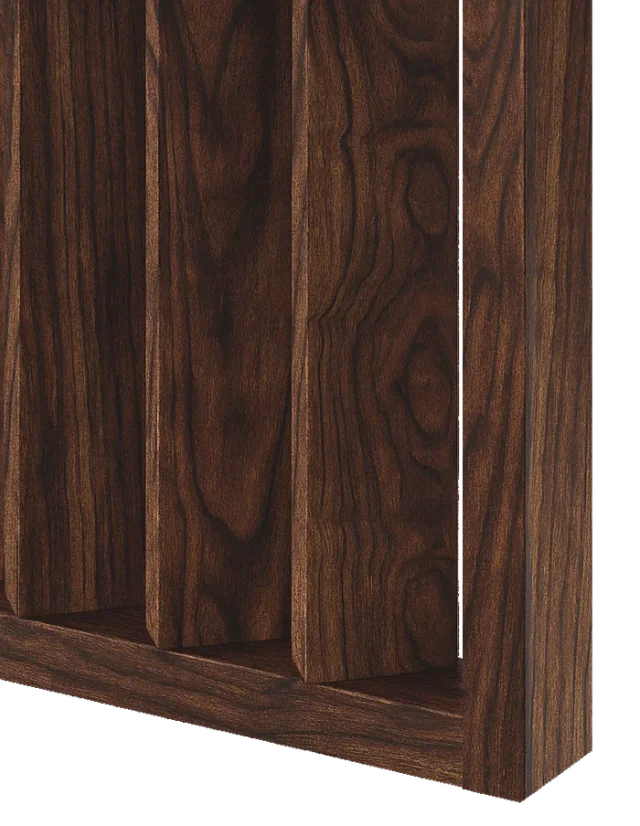 Lamelová dělící stěna, kompletní sada, výška, šířka a odstín dle výběru, lamely natočené o 45°