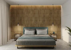 Designový obkladový panel s dubovou dýhou, vzor Amsterdam, 60x60 cm