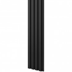 Designový obkladový panel s lamelami MINI, černý mat, 12,3 x 275 cm