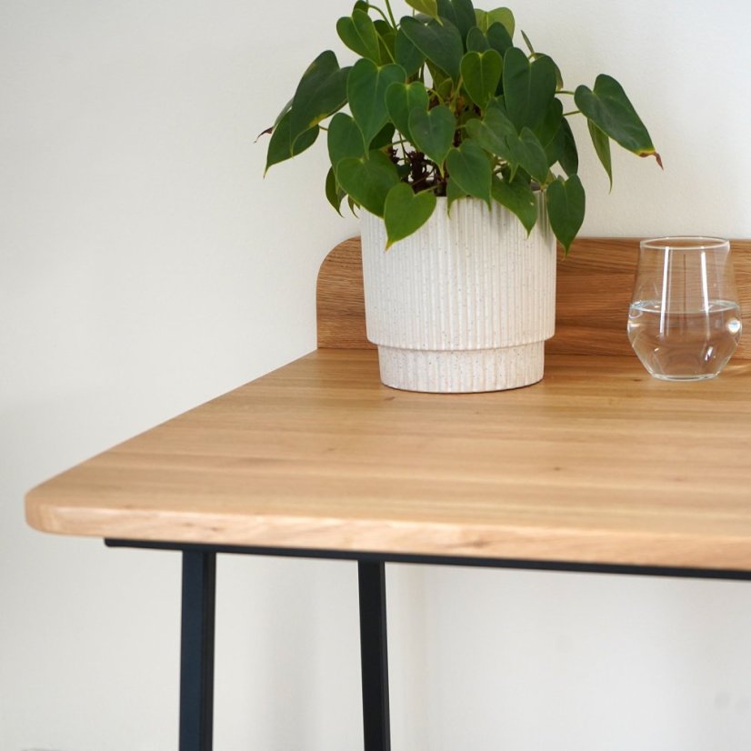 Písací stôl Easy s masívnou dubovou doskou