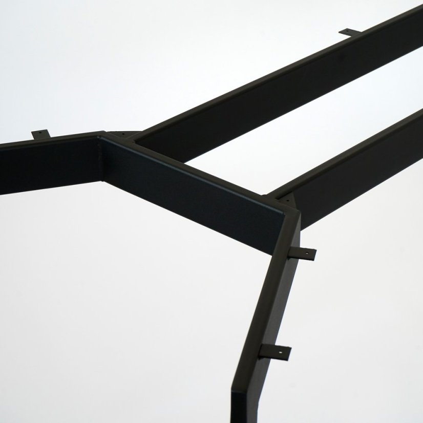 Podnožie k jedálenskému stolu Smart s podperami - Pôdorysné rozmery konštrukcie: 1300 x 600