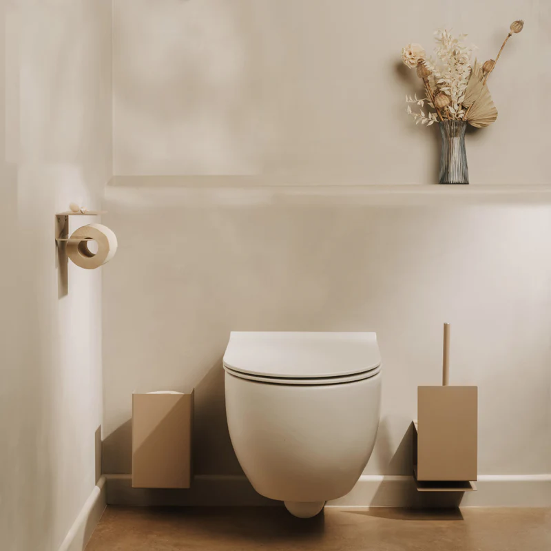 Kovový držiak na toaletný papier Amsterdam pieskovo šedá