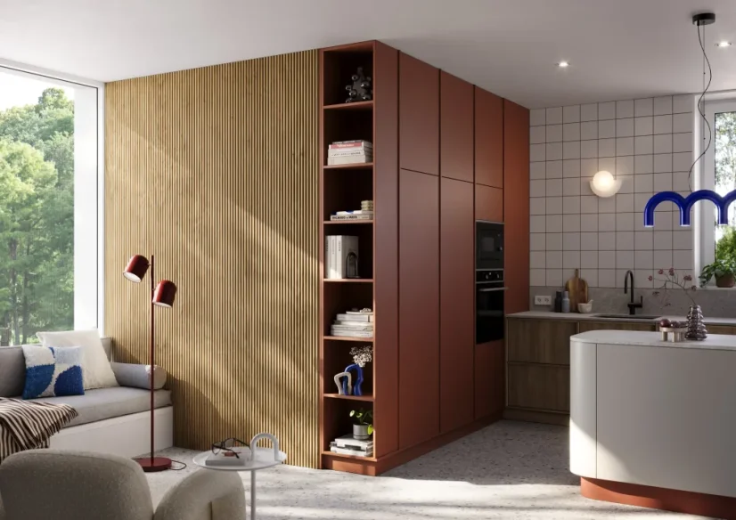 Designový panel s mikrolamelami, tvar Vag, dub Natura, 12x275 cm