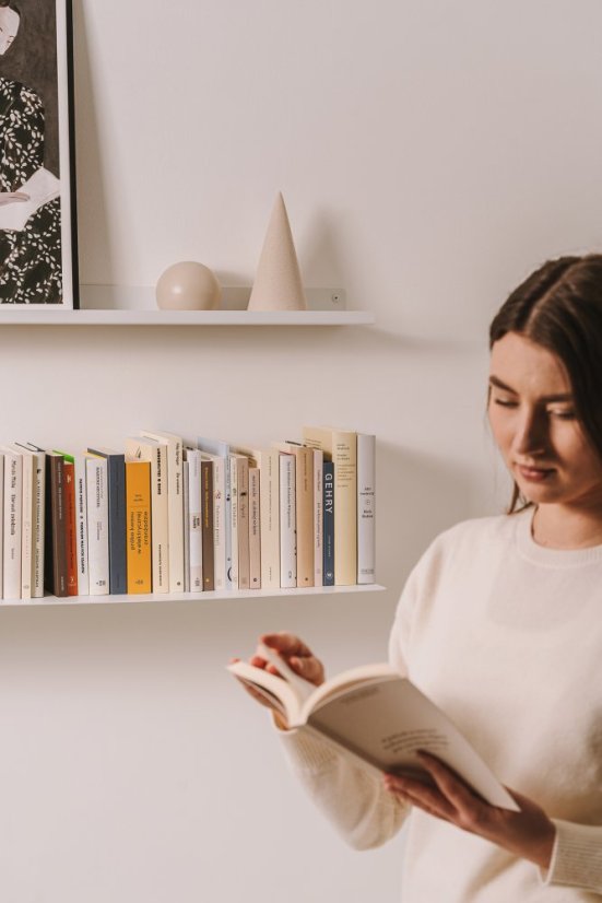 Nástenná kovová polica Firenze biela