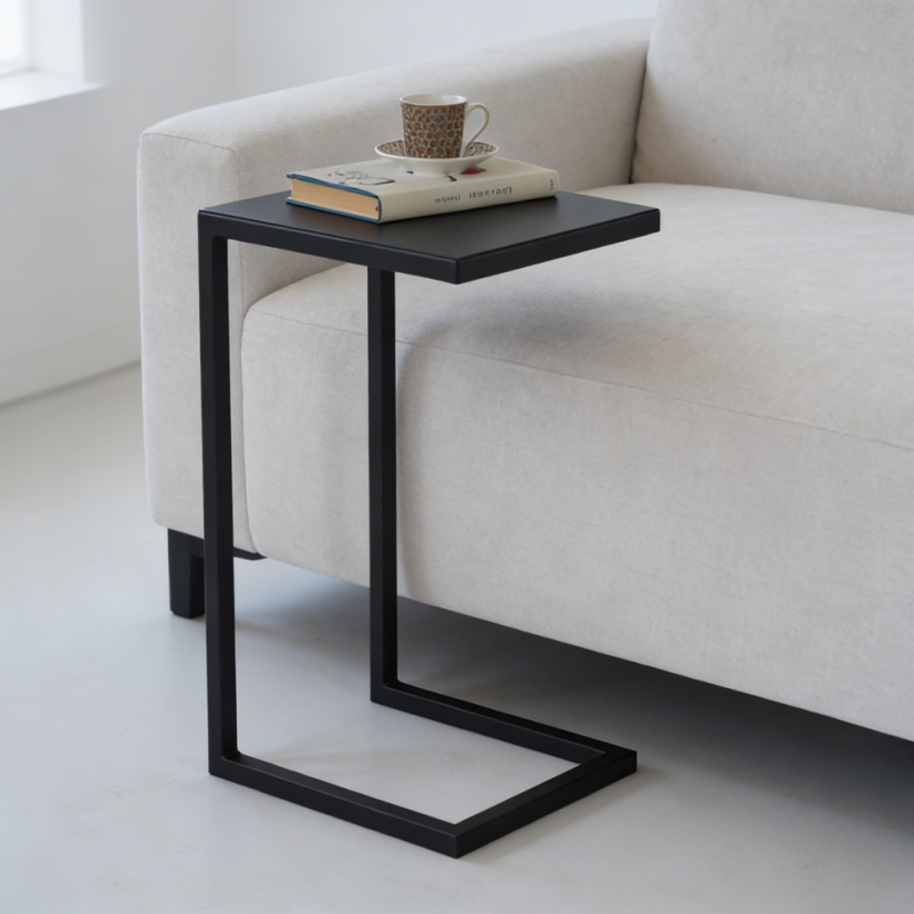 Odkladací stolík Dimo ​​s kovovou doskou