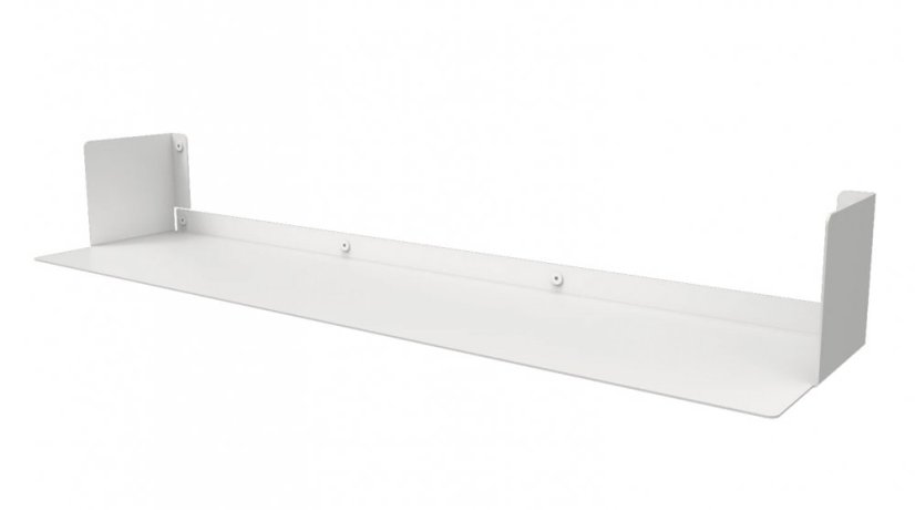 Nástenná kovová polica Firenze biela