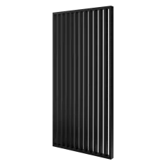 Lamelová dělící stěna, kompletní sada, výška a šířka dle výběru, černá mat